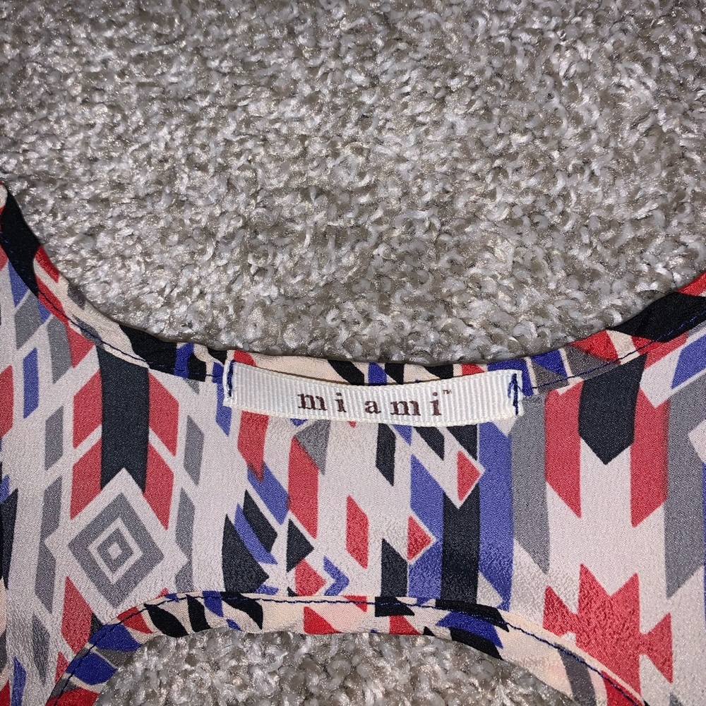 Miami Cream, Red, & Blue tank top size M - Picture 6 of 9